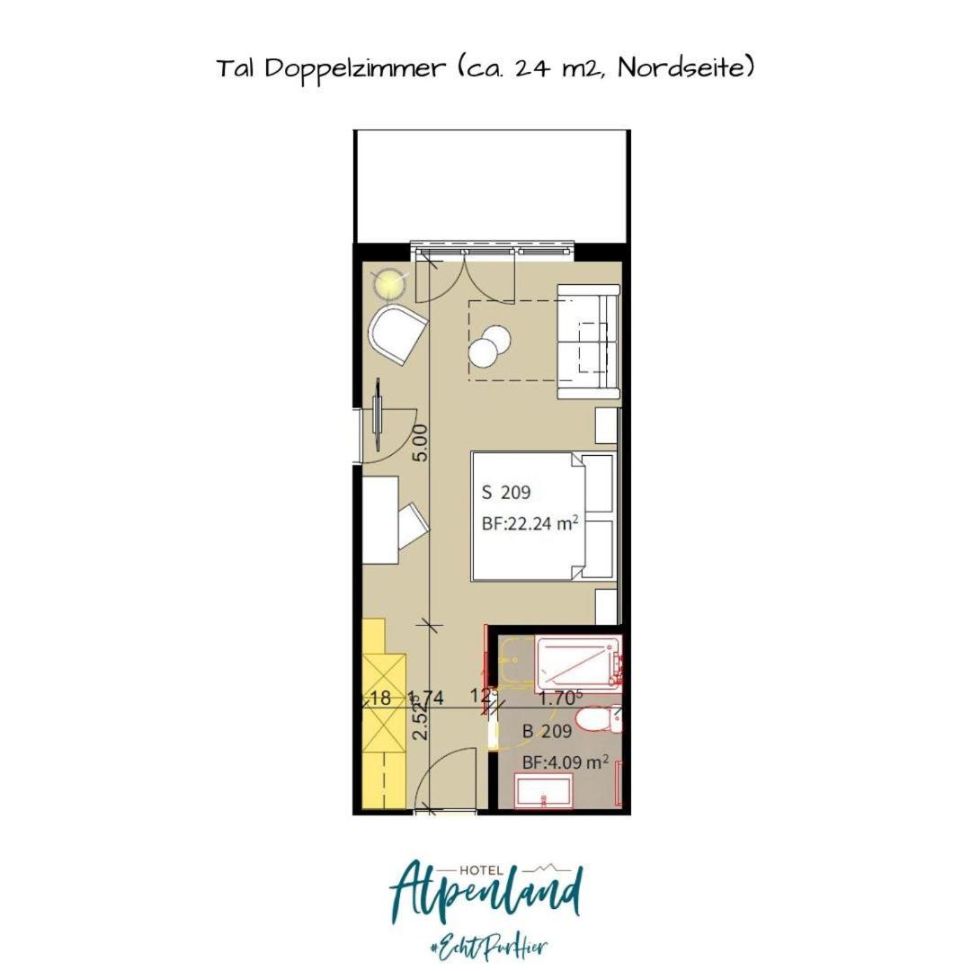 Hotel Alpenland กืซตาด์ก ภายนอก รูปภาพ