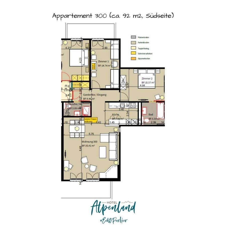 Hotel Alpenland กืซตาด์ก ภายนอก รูปภาพ